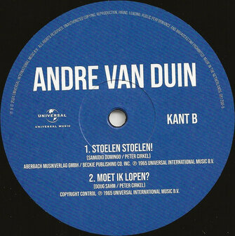 ANDRE VAN DUIN - HE HE (IK HEET ANDRE) / STOELEN STOELEN (LP-10&quot;/RECORD STORE DAY)